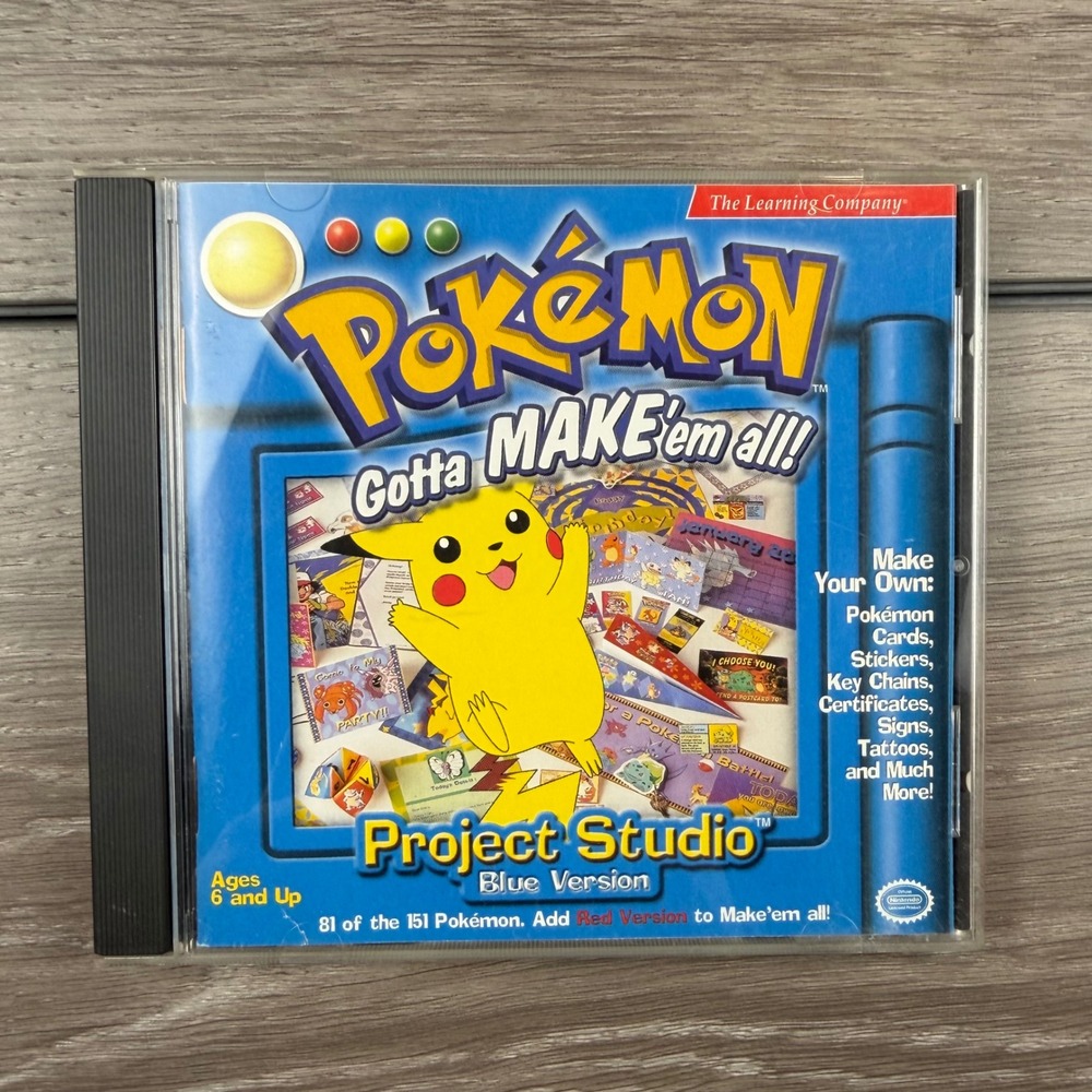 The Learning Company Unisex Pokemon Project Studio Blue Version PC Software